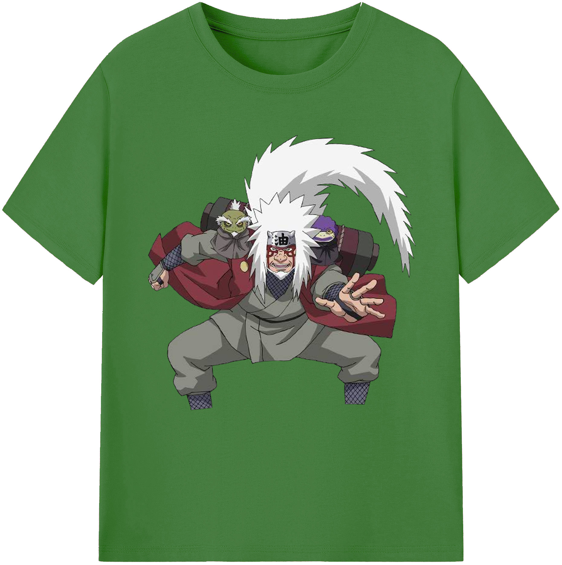 （画像用） NARUTO -ナルト- 自来也（じらいや） Jiraiya レディースカジュアルプリントTシャツ（綿100％）